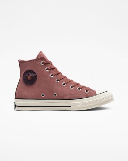 Men's Converse Chuck 70 Suede High Top Shoes Burgundy / Black | AU 0916CL